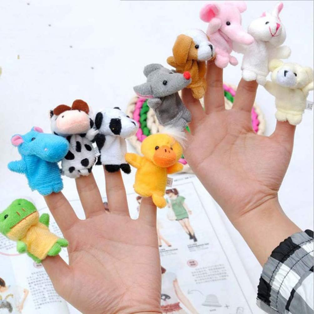Totority Soft Plush Finger Puppets Set People Finger Puppets for Imaginative Play Cartoon Animal Hand Puppet Party Favor Supplies Basket Stuffers 16Pcs Storytelling Teaching Role Play Random Style image number 6