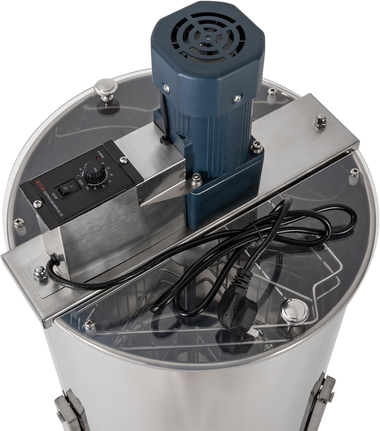 Electric Honey Extractor, 3 Frames Honey Spinner Extractor with Stand, Stainless Steel Bee Separator Extractor, Honeycomb Drum Apiary Centrifuge Equipment for Honey Beekeeper, 140W Motor image number 1