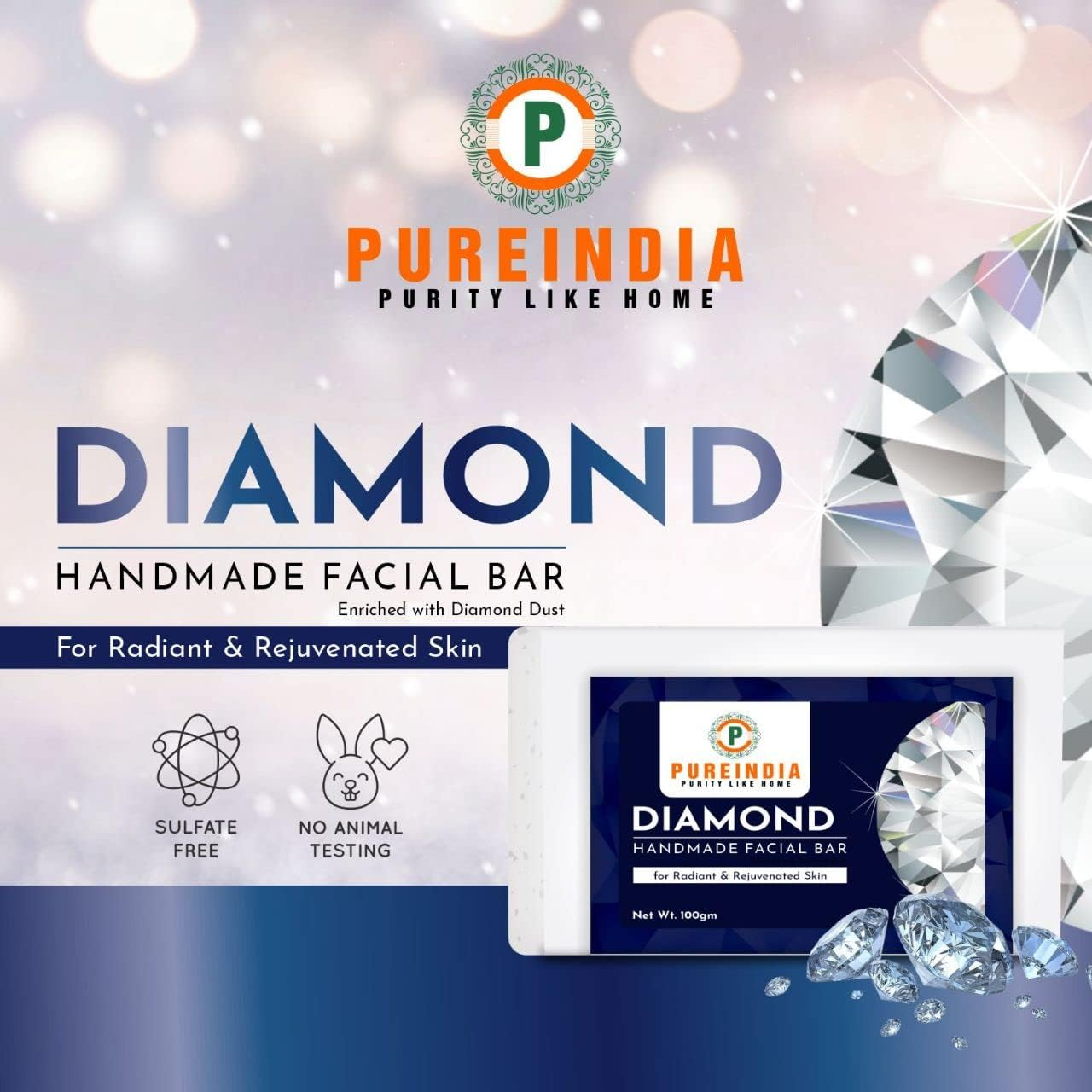 Pureindia Handmade (Diamond Facial Bar) image number 5