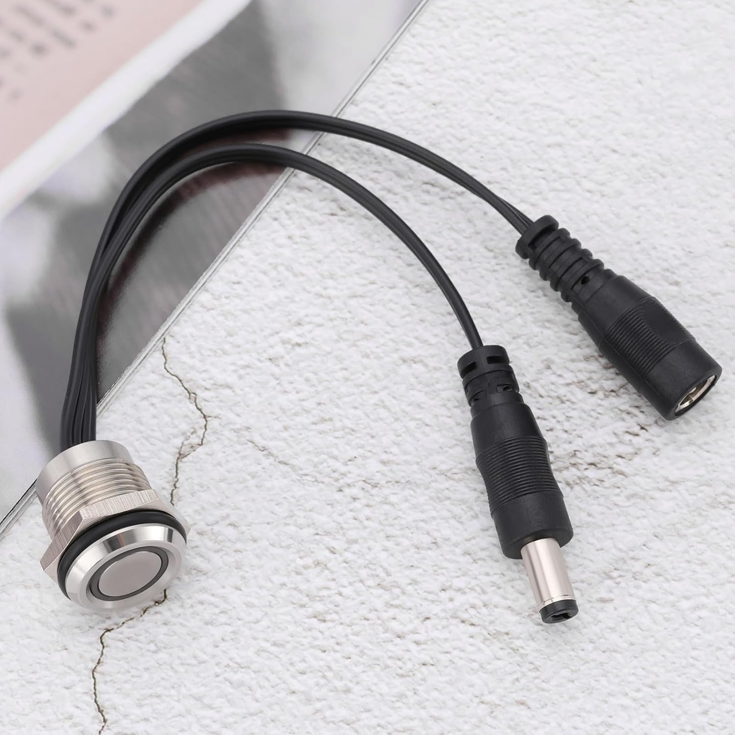 Ecsing 1Pc 16Mm 12-24V Metal Touch Mini Switch Dimmer with Blue Light Suitable for Rvs Caravans Home Interiors Wardrobes and Cabinets image number 4