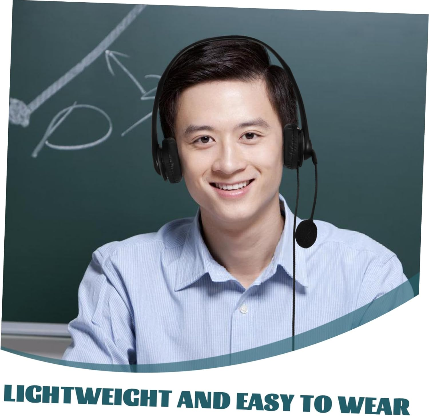 YOSADIER Noise Cancelling Wired Headset with Microphone for Office Use USB over Ear Headphones with Clear Call Technology Comfortable Earmuffs for Long Wear