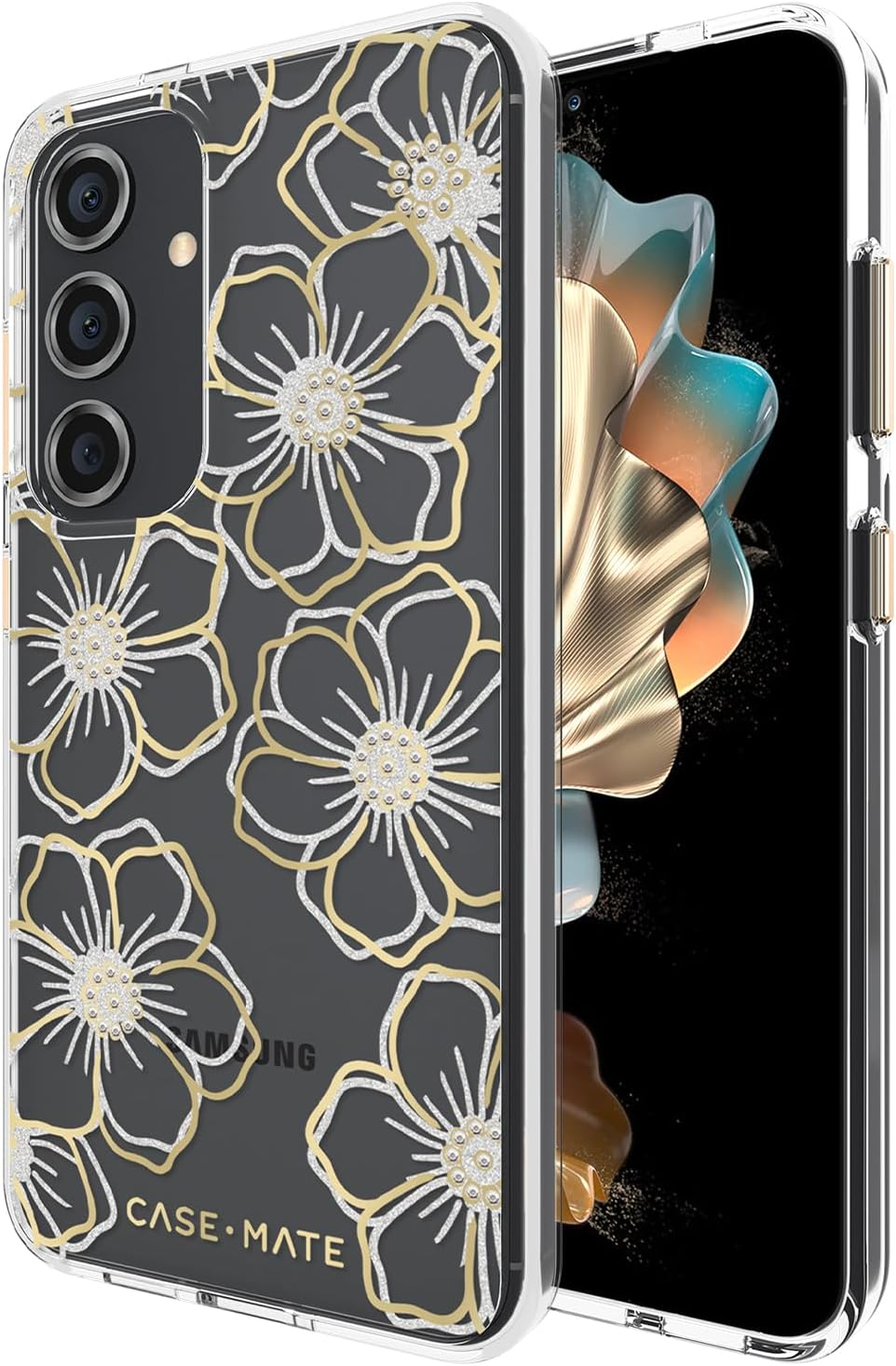 Rifle Paper Co. Samsung Galaxy S24 Case for Women [6.2"] [12Ft Drop Protection] [Wireless Charging] Floral Print Phone Case for Samsung Galaxy S24 - Anti-Scratch, Shockproof Materials - Petite Fleurs