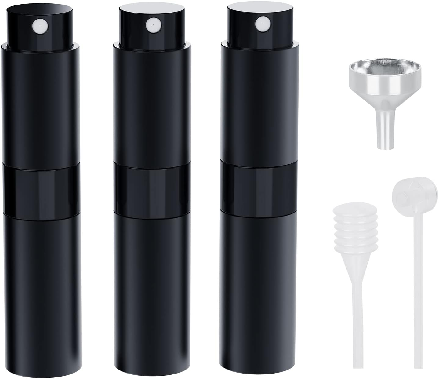 Darbermu 3PCS Perfume Atomiser, 8ML Perfume Atomisers Refillable Travel Perfume Atomiser Bottles Atomiser Perfume Spray Bottle Travel Bottles with Funnel and Refill Pump for Travel, Vacation