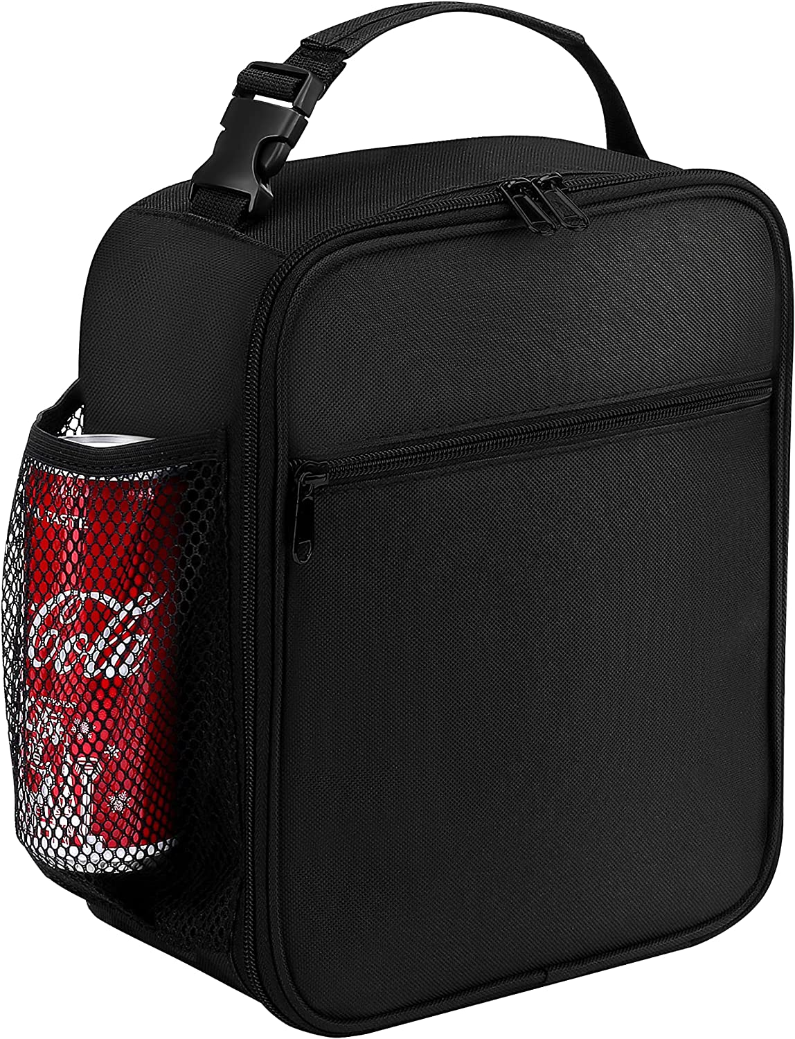 Insulated Lunch Bag - Reusable Lunch Box - Insulated Lunch Container Cooler Bag for Women&Men&Kid Office Work School Picnic Hiking (Black)