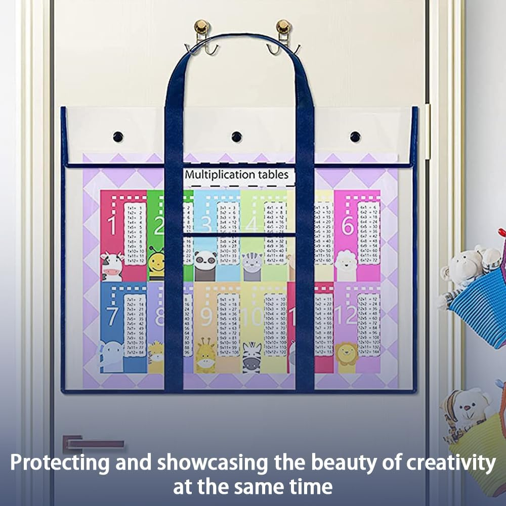 3Pcs Large Waterproof Art Portfolio Bag with Handle, A2/A3/A4 Paper Art Portfolio Artist Carry Bag, Art Carrying Case, Artwork Portfolio Case, Files Tote Bag for Poster Sketch Drawing Photography