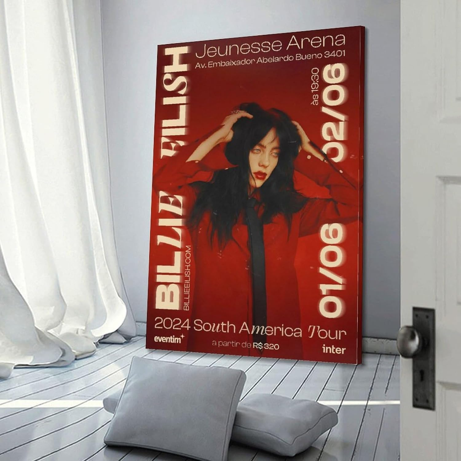 Billie Wall Art Eilish Art Poster Poster Canvas Painting Wall Art Picture Home Decor Print for Bedroom Living Room Dorm Study Bar Office 16X24Inch(40X60Cm) image number 3