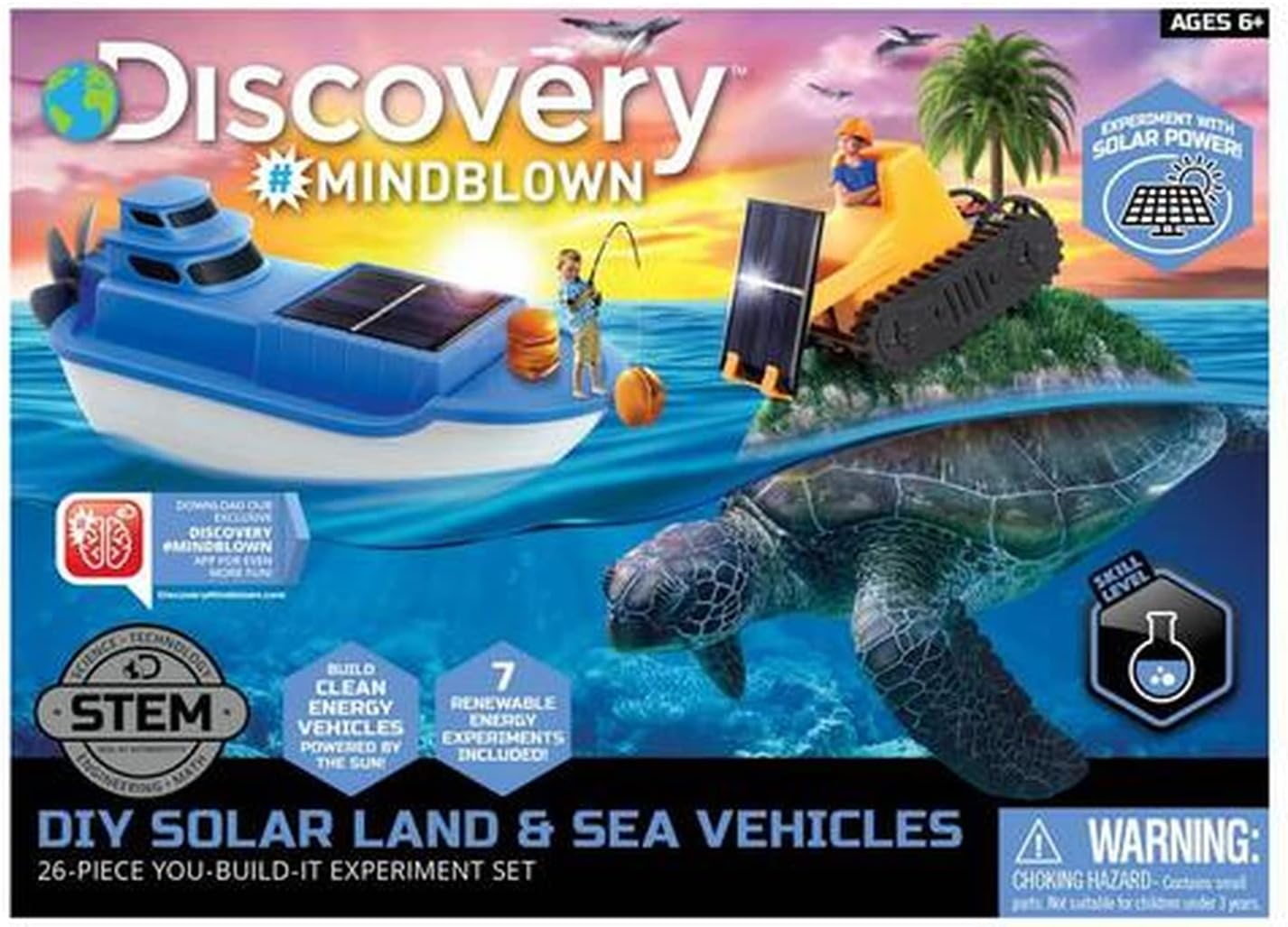 Discovery Mindblown DIY Solar Land & Water Rover with MINT Learning & Clean Energy Education for Children Aged 6+