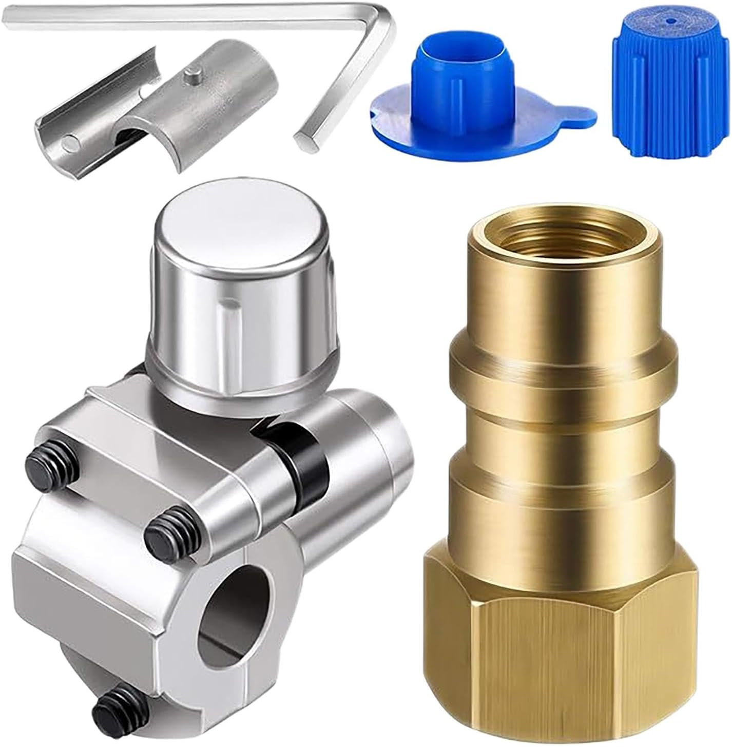 Car Air Conditioner Recharge Kit - Puncture Style R134A Dispenser - Puncture R134A Dispenser, AC Refrigerant Adapter Tools, Auto Recharge Equipment image number 5