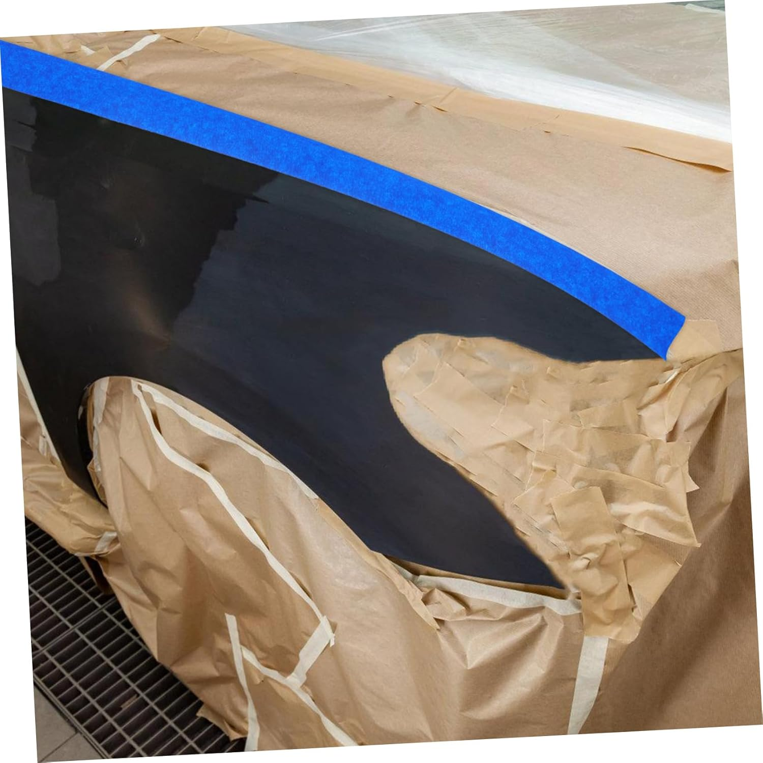 6Rolls Masking Tape Flexible Adhesive Crepe Paper for Auto Painting and Craft Projects Writable Yards Each Roll for Precise Masking and Decoration