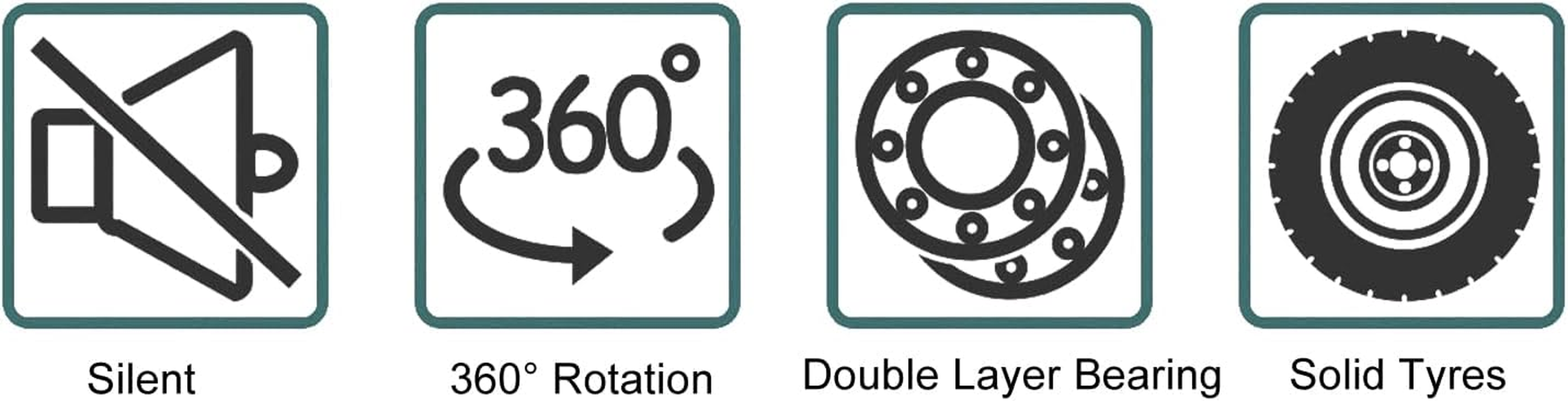 600Lbs Load Capacity Gate Wheel, 8In Metal Gate Support Wheel, Spring Loaded Gate Caster Wheel for Swing or Rolling Gates - Universal Mount Plate, Rubber Wheels, Proof (Black) - Black image number 3