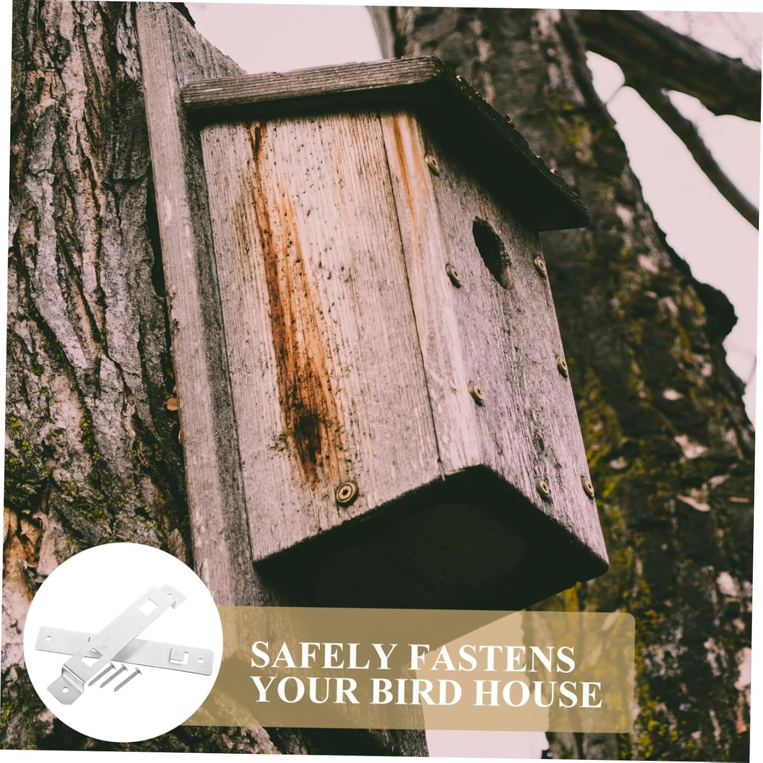 1Set Heavy Duty Outdoor Bird Nest Holder Bracket, Easy Install Hanging Mount Support Stand for Birdhouse & Nesting Box, Garden Yard Patio Wildlife Bird Watching image number 4