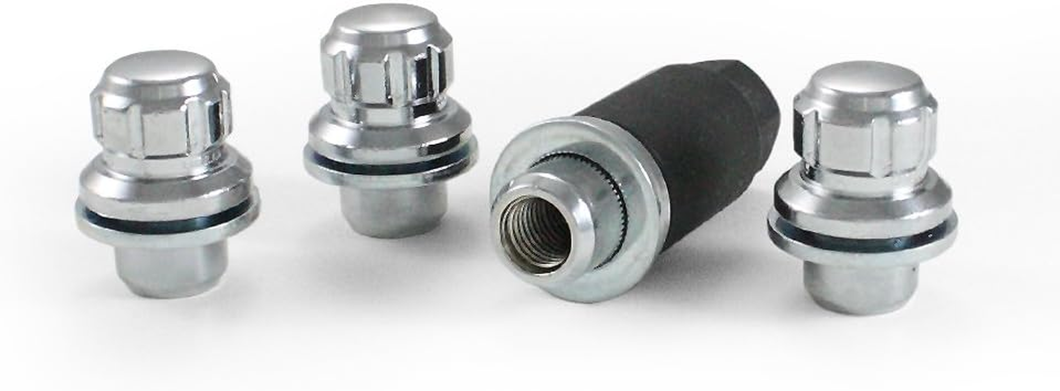 Gorilla Automotive Toyota O.E. Wheel Locks with Washer 4-Pack 12 Millimeter X 1.50 Chrome image number 1