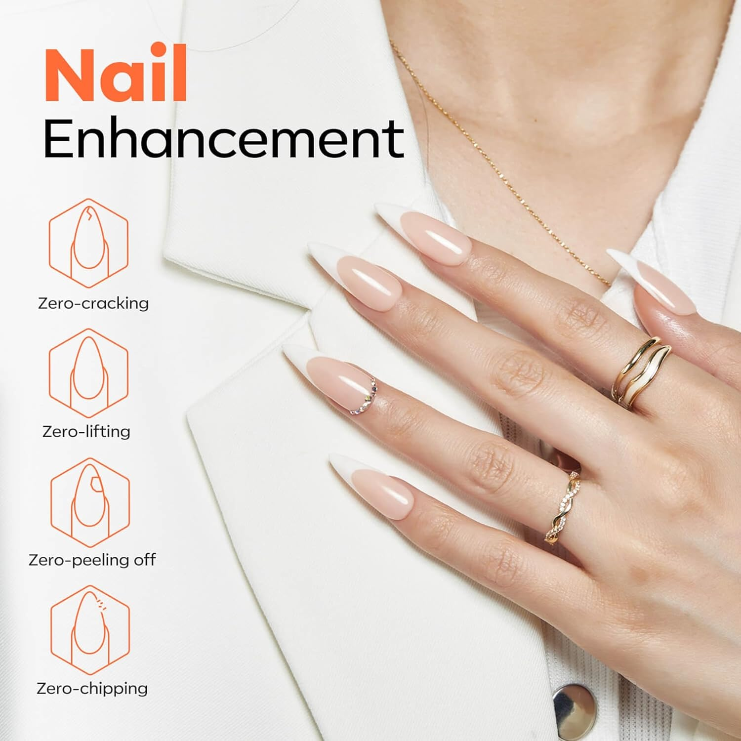 Modelones Hema-Free Gel Base and Top Coat Set, 2 Pcs Clear Glossy Gel Top Base Coat No Wipe Long Lasting for Spring Gel Polish, Acrylic Nails Soak off Nail Lamp Easter Nail Art Home Salon Manicure image number 3