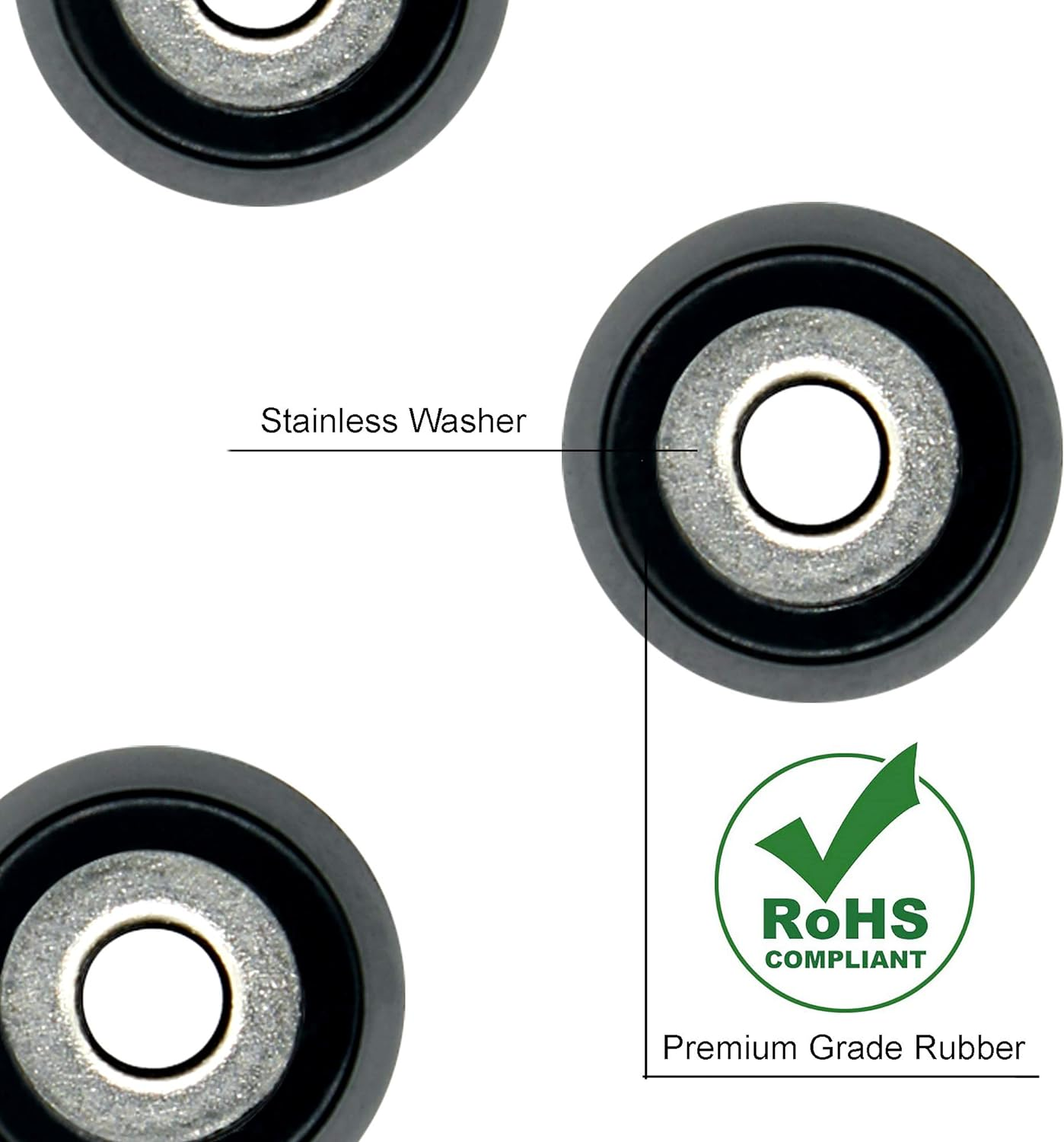 Cutting Board Feet with Stainless Screws, Black round Non Slip Rubber Feet for Cutting Board, Furnitrue & Electronics, 100 Pack image number 1