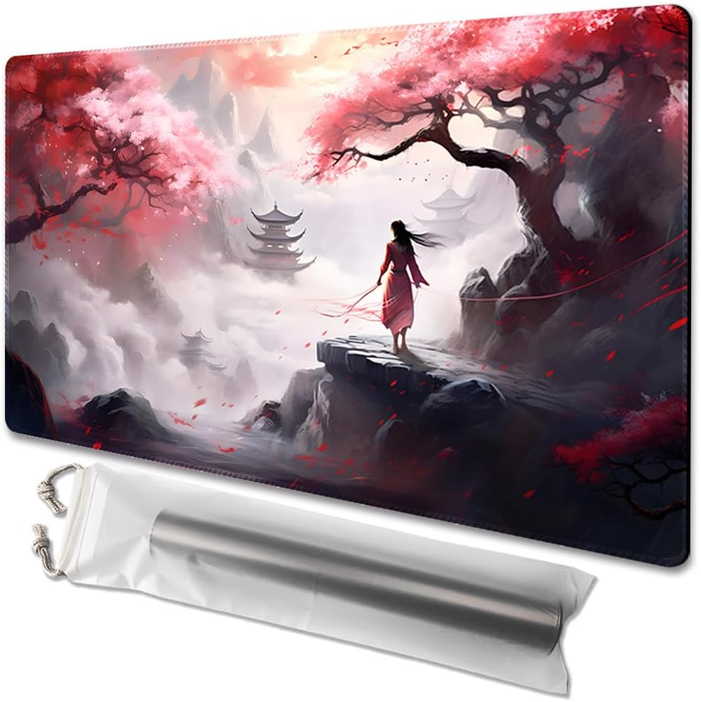 MTG 24 X 14 Inch Gaming Mat with Non-Slip Backing, Ideal for TCG Card Game Enthusiasts (Sky Tower, No Deck) image number 3