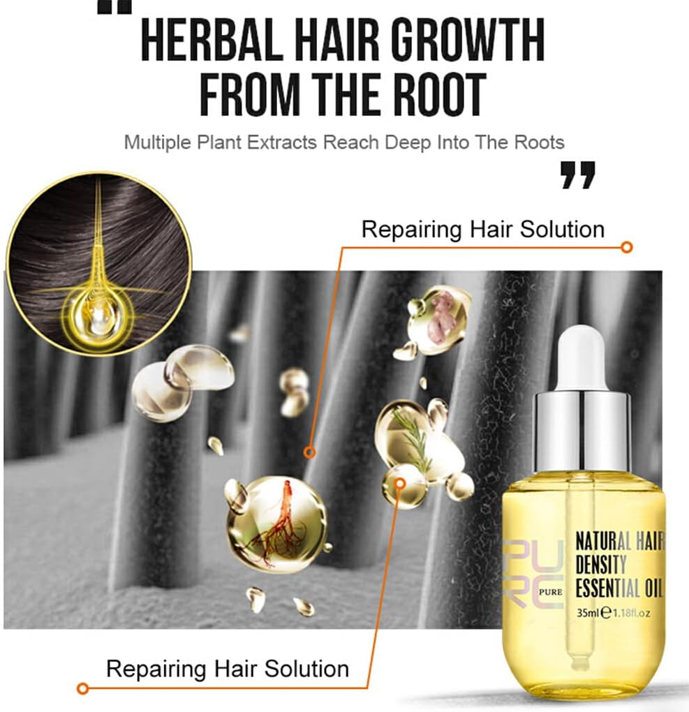 Ginger Hair Growth Products Thickening Prevent Hair-Loss Regrowth Essential Oil Liquid Nutrient Solution Beauty Health Men image number 2