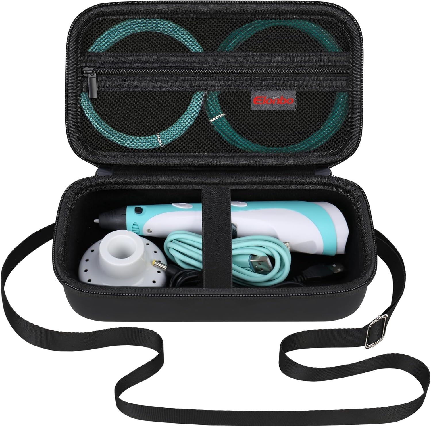 Elonbo Hard Carrying Case for Garmin Xero C1 Pro Chronograph, Garmin Xero C1 Pro Ballistic Precision Chronograph Cover, Range Shooting Chronograph Travel Bag, Pocket Fits Charging, Brown