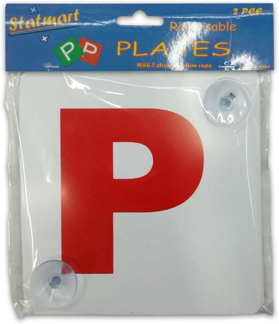 Lylac Car Plates P 2-Pieces with Suction, Red