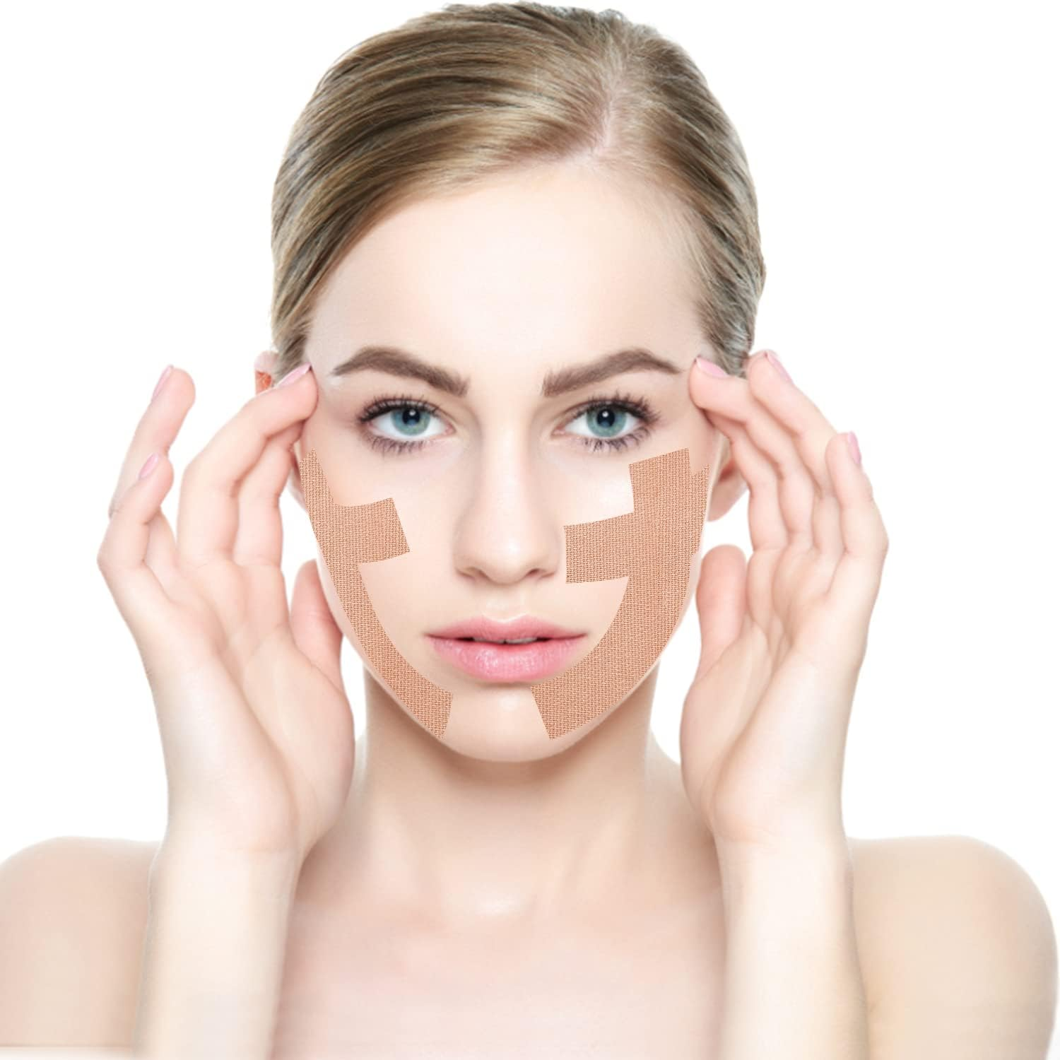 2 Rolls Face Tape Facial Myofascial Lift Tape anti Wrinkle Patches Face Toning Belts Freeze Stickers Neck Lift Tape for Firming and Tightening Skin（2.5Cm*5M&3.8Cm*5M） image number 2