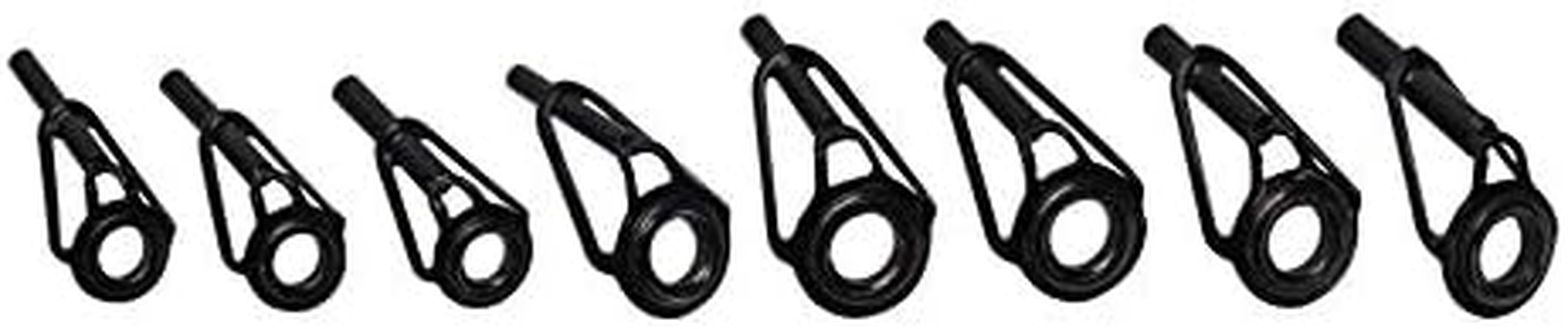 Z&S 8Pcs Casting Fishing Rod Guides Ceramic Ring Stainless Steel Frame Eyelet Guide Fishing Rod Repair Kit Tip Top Replacement