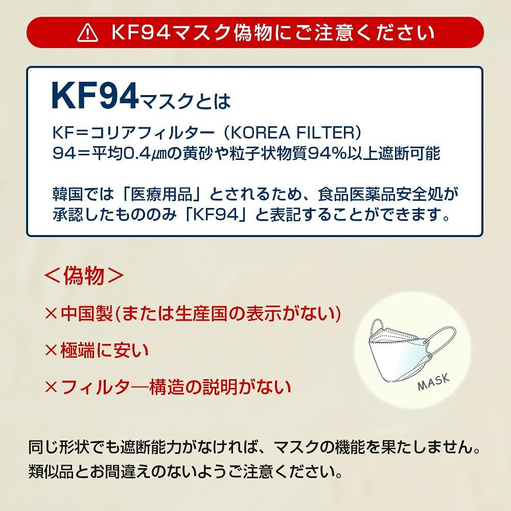 MEDIK Jway KF94 High Performance 3-Layer Filter Mask, 50 Pieces, Disposable Non-Woven Fabric, 3D Mask, PM2.5, Droplet Pollen MCH-KF94-JP50 image number 4