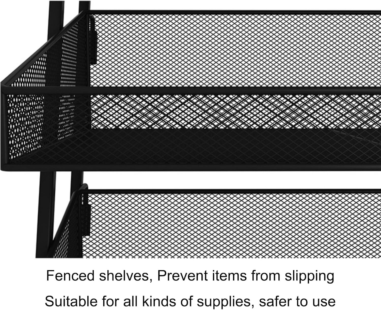 Snack Storage Rack Storage Baskets， Countertop Snack Stand Retail Store Display Rack(Black,41X26.5X50Cm) image number 6