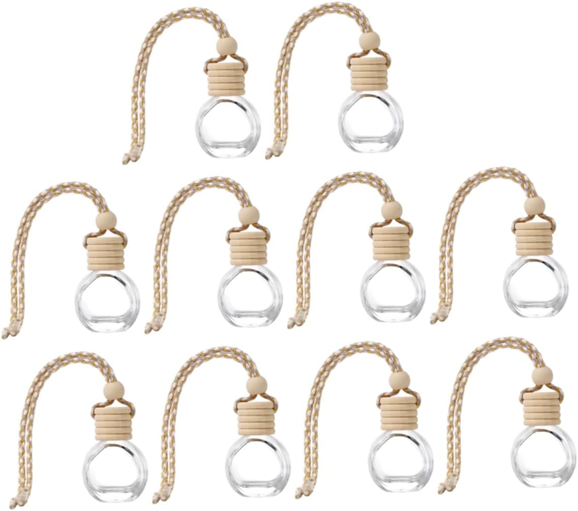 Ciieeo 3Sets Car Fragrance Diffusers Perfume Bottles Pendants Car Hanging Accessories Aromatherapy Perfume Diffuser 10Pcs*3 image number 5