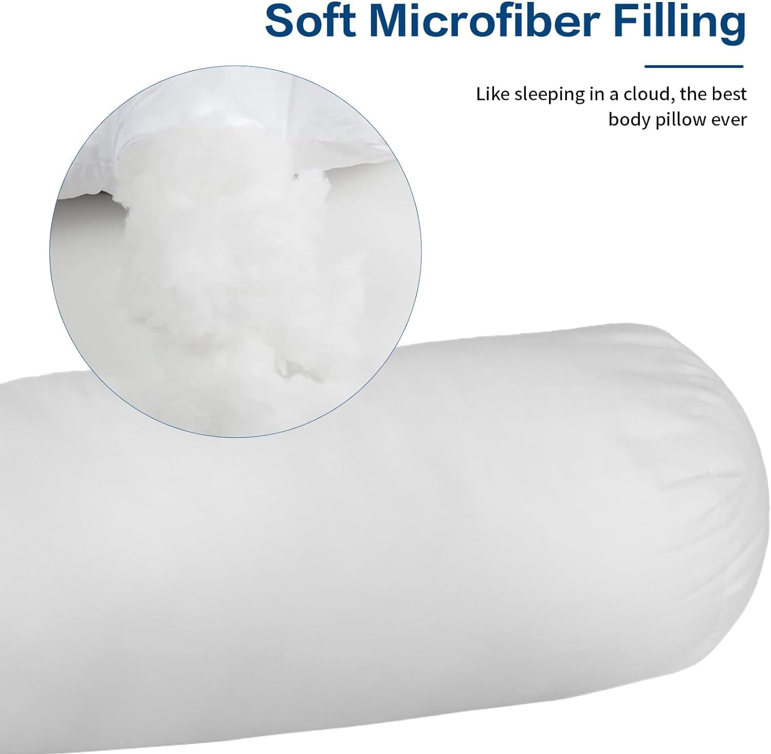 Long Body Pillow for Adults,Full Body Pillow with Velvet Pillowcase,Round Bolster Pillow for Sleeping,Hug Pillow (Grey, 196&times;15 Cm) image number 6