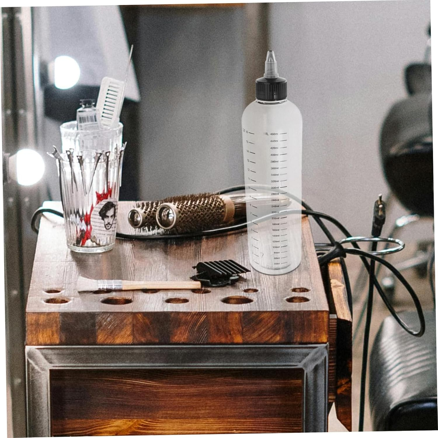 SOLUSTRE Hair Dye Applicator Bottles 2Pcs 460Ml Squeeze Bottles Measurement Marks for Accurate Color Mixing and Scalp Application for Salon Use image number 4