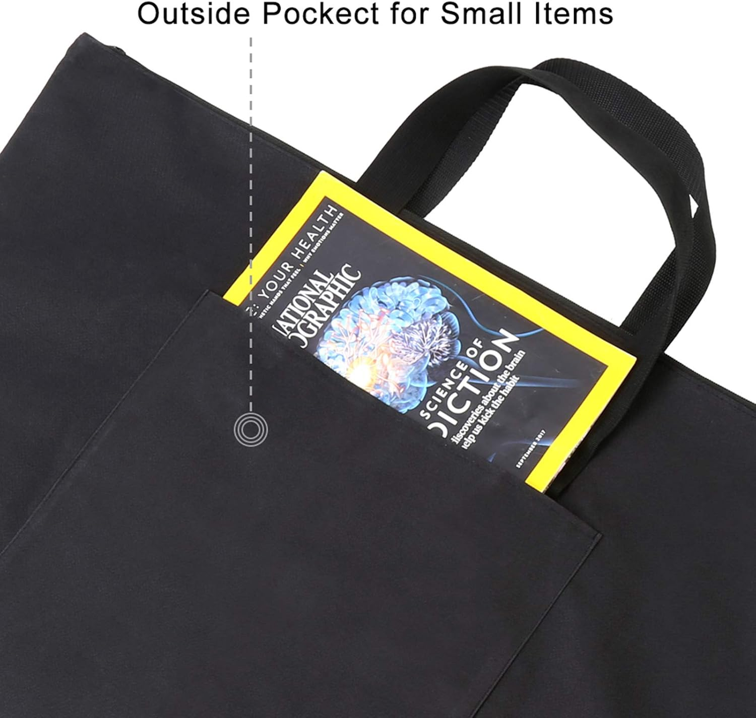 A2 Drawing Painting Board Storage File Bag, Large Size Art Portfolio Case Art Portfolio Tote Bag Poster Board Storage Portfolio Folder for Artwork Poster, Student Art Portfolio image number 3