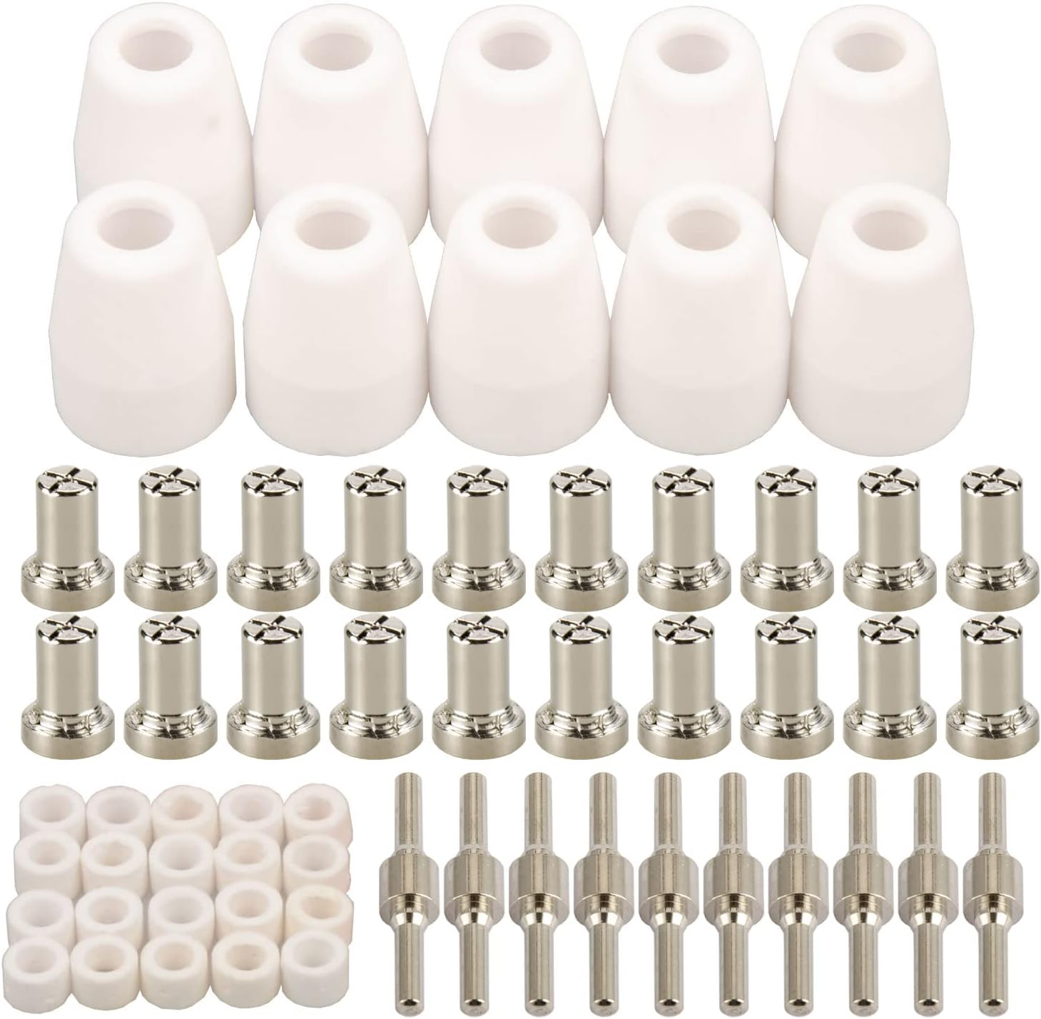 KERUE 150Pcs PT-31 Air Plasma Cutting Nozzle Electrode Consumables Fit CUT-40 CUT-50D CT-312&hellip; image number 2