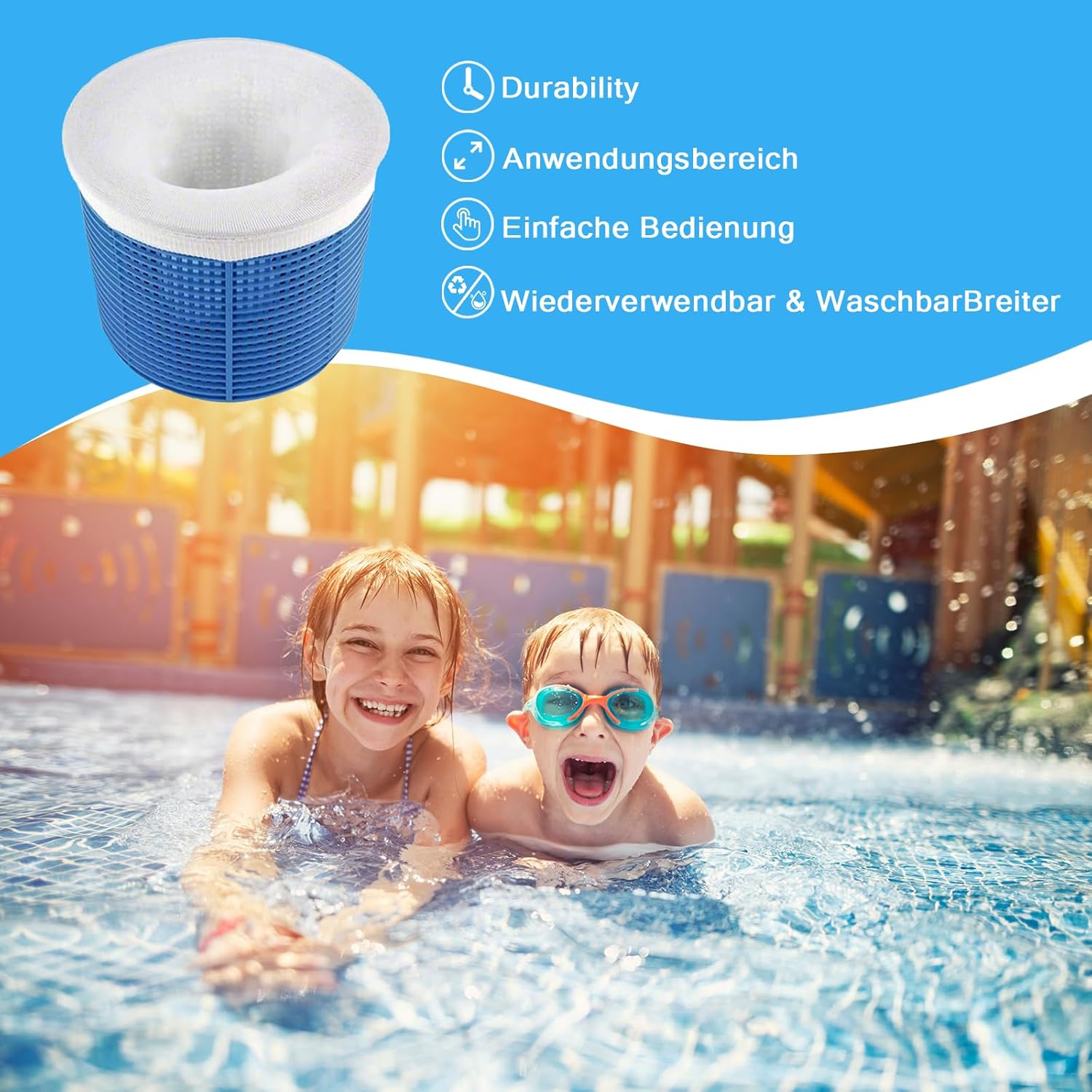 FIOHIROS 20-Pack Pool Skimmer Socks,Mesh Filter Socks for Skimmer Baskets,Effective and Easy Maintenance Pool Skimmer Basket image number 3