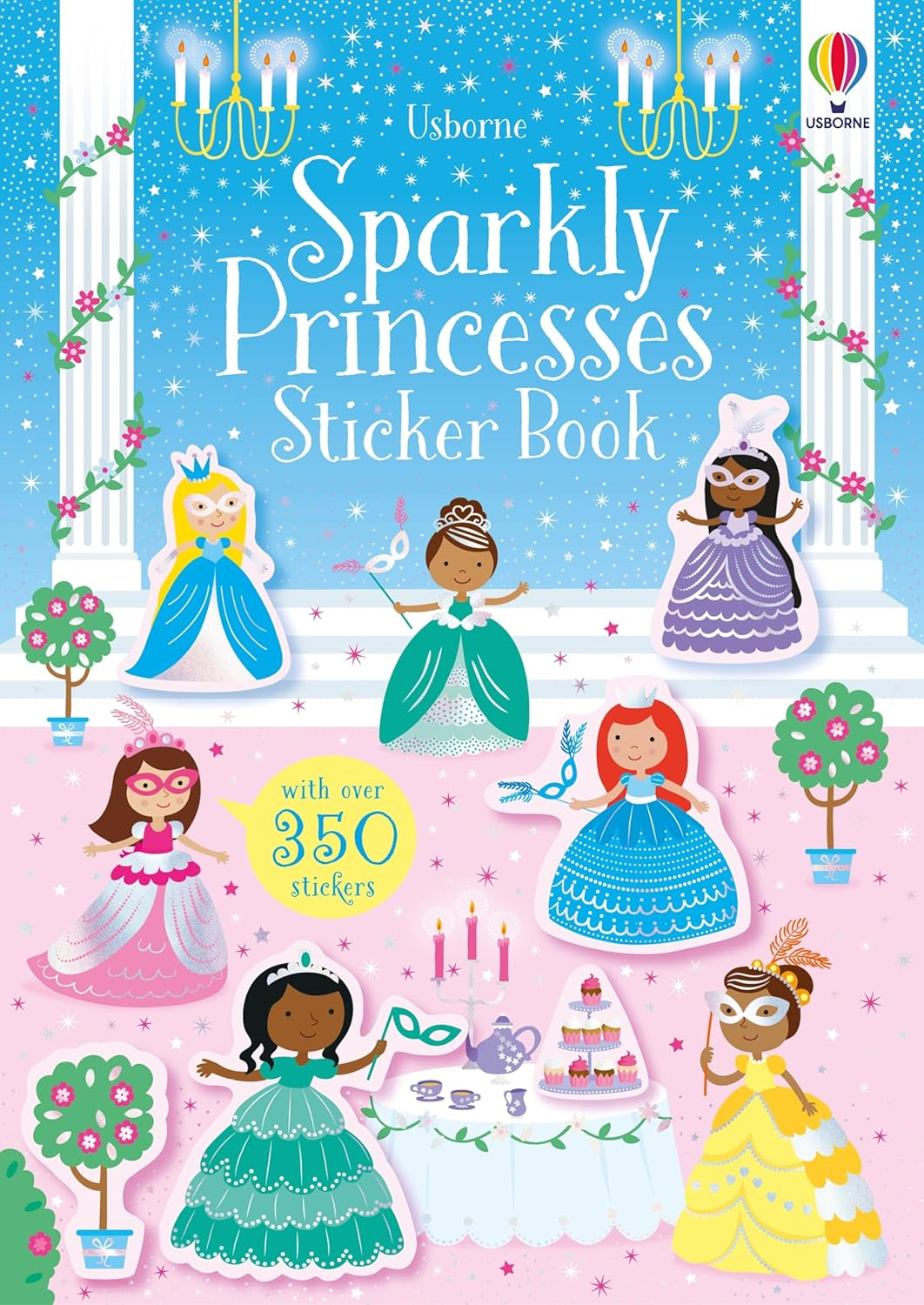 Usborne Sparkly Princesses Sticker Book image number 1