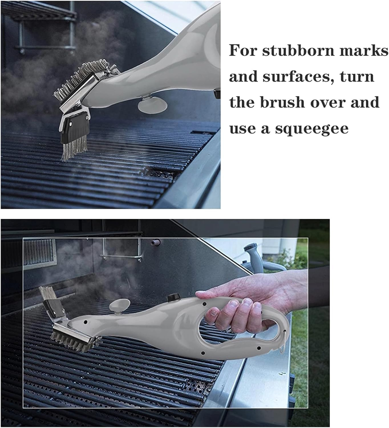 Barbeque Grill Steam Brush,Stainless Steel Barbeque Grill Steam Brush,Steam Grill Brush,Steam Clean Grill Brush,Bbq Grill Steam Stainless Steel Brush for Steel Cast Iron Ceramic Grills image number 5