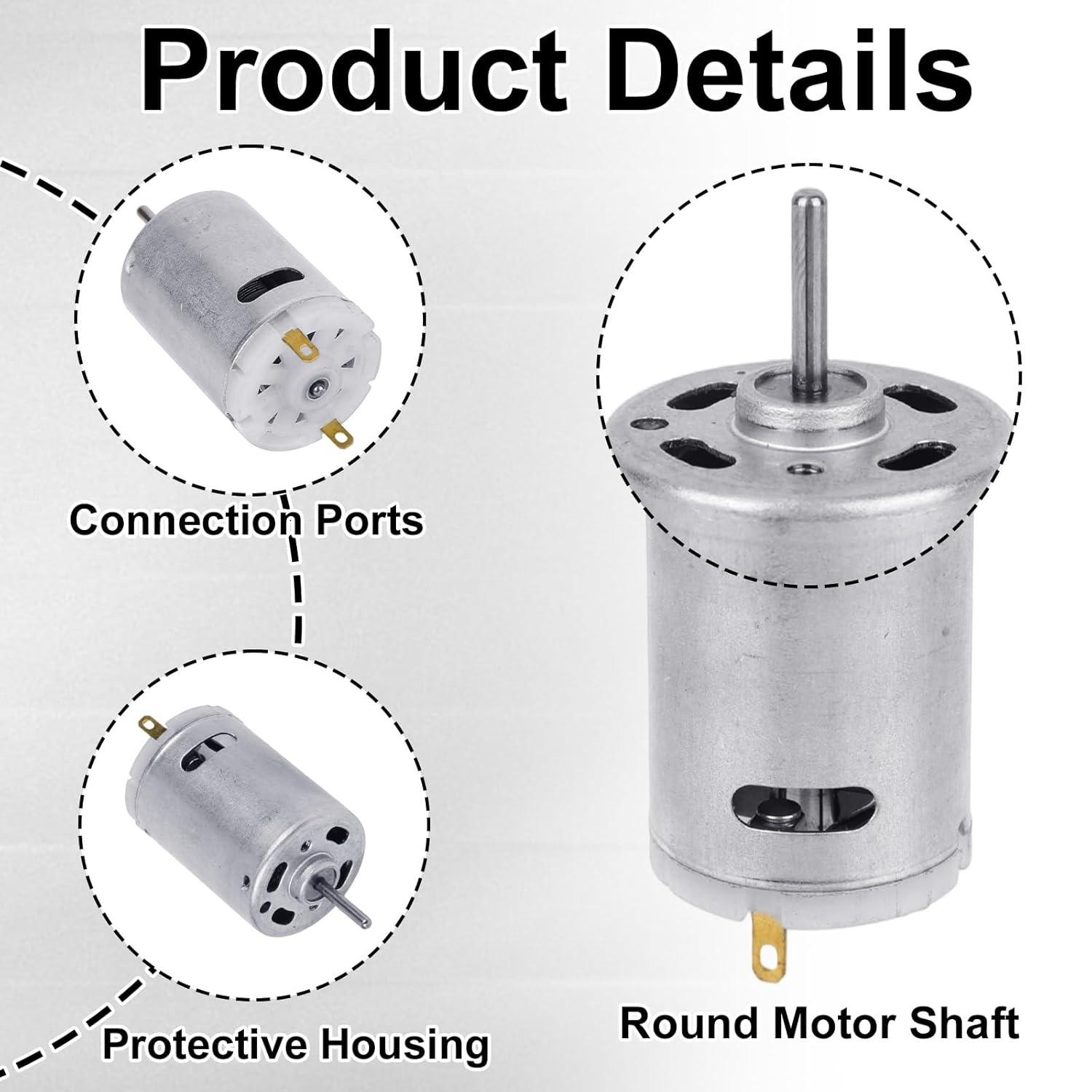 2Pcs 12V DC Fan Motor for Ventline BVD0218-00, RV Bathroom Roof Vent Fan Motor with round Shaft Compatible with Ventline Ventadome Lids Accessories image number 5