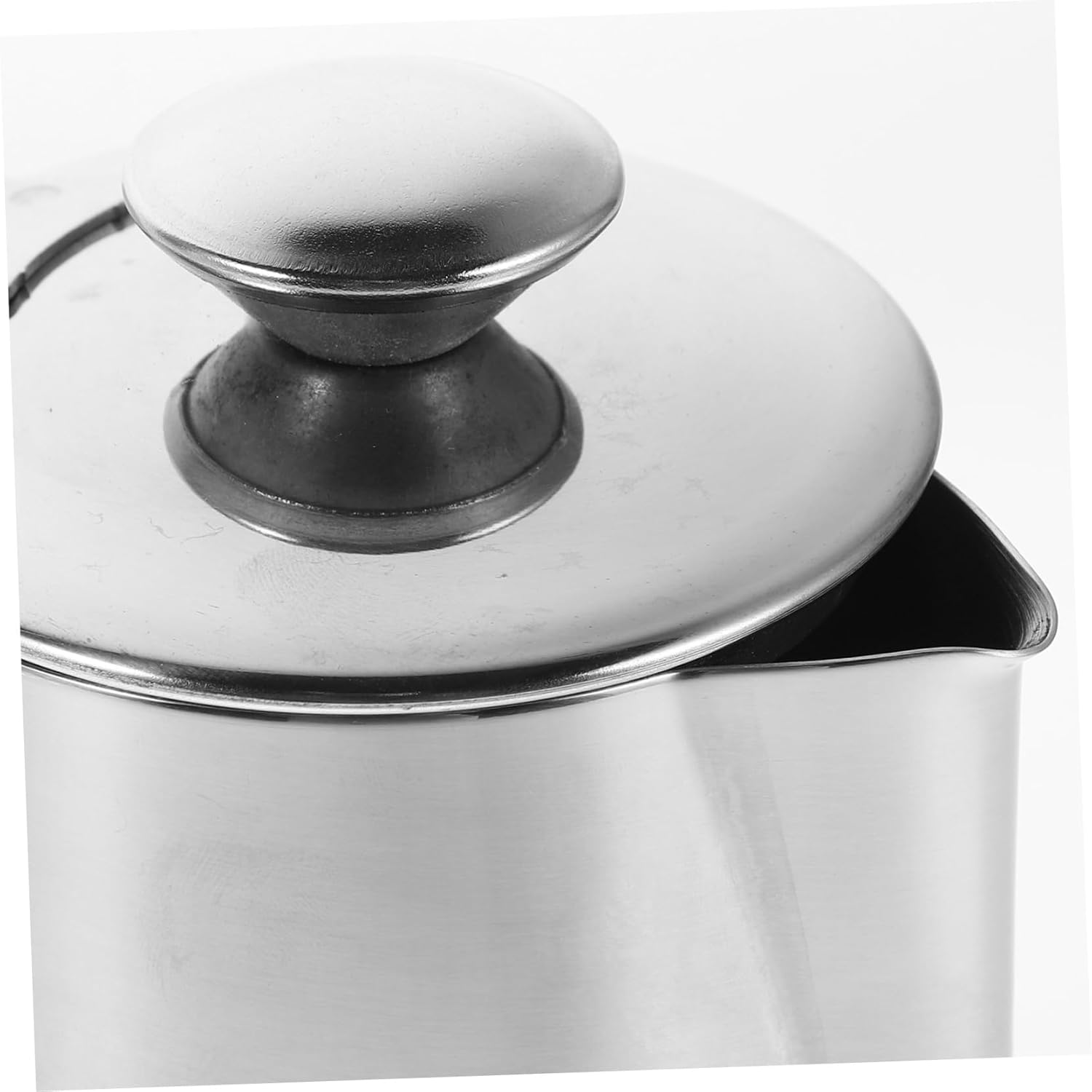 TIDTALEO Stainless Steel Milk Frother Cup with Lid Precision Spout for Latte Art Espresso Steaming Pitcher Jug for Home Office and Use Easy to Clean Coffee Jug image number 1