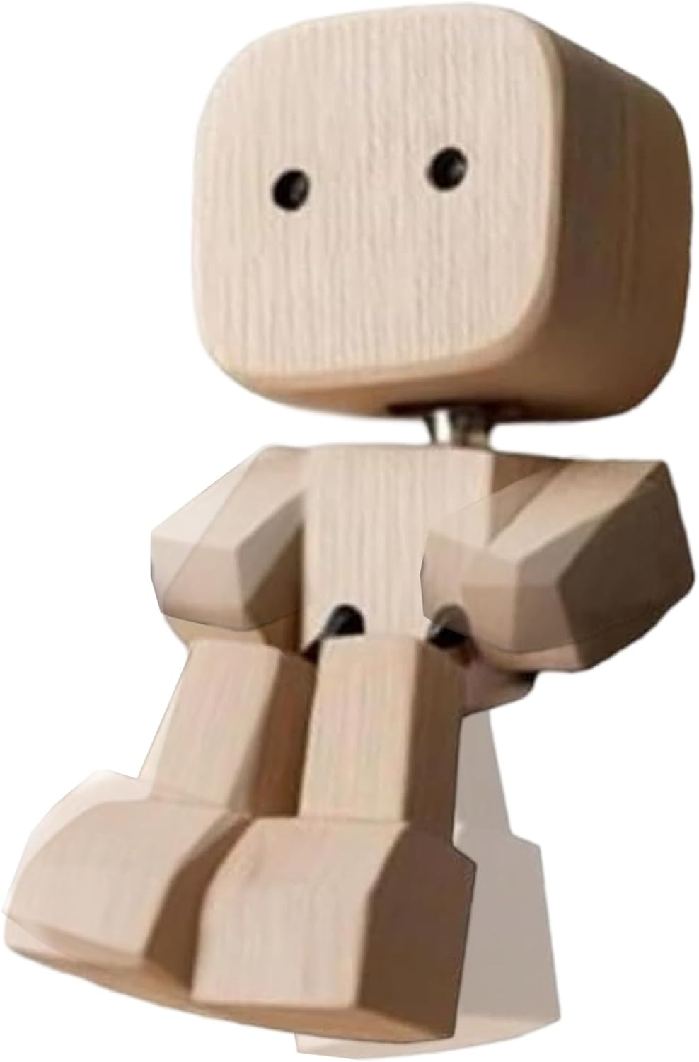 Shaking Wooden Man Figurine, Car Ornaments Charming Little Wooden Figure That Sways, Handmade Shaking Feet Figure Doll for Car Dashboard