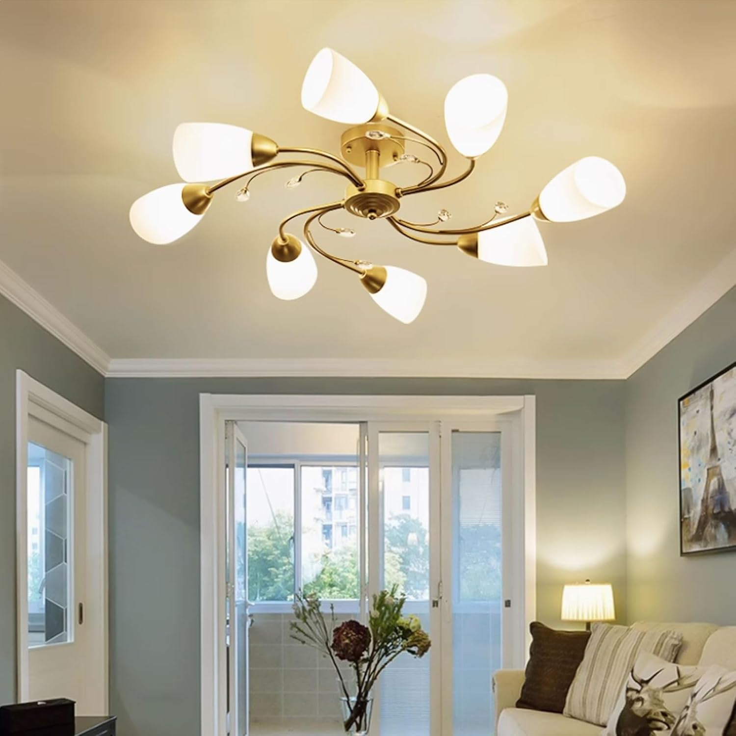 CHGCRAFT 6 Pcs Plastic Lamp Shade Replacement Horseshoe Lampshade White Replacement Lamp Covers for LED Stand-Up Lamps 3.6 Inch/91Mm Inner Diameter image number 6