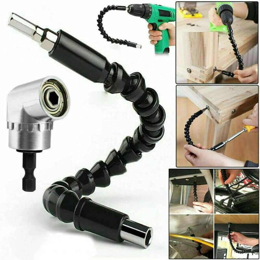 105 Degree 1/4 Inch Right Angle Drill Adapter Hex Shank Screwdriver Angled Bit Holder Power Drill Tool image number 1