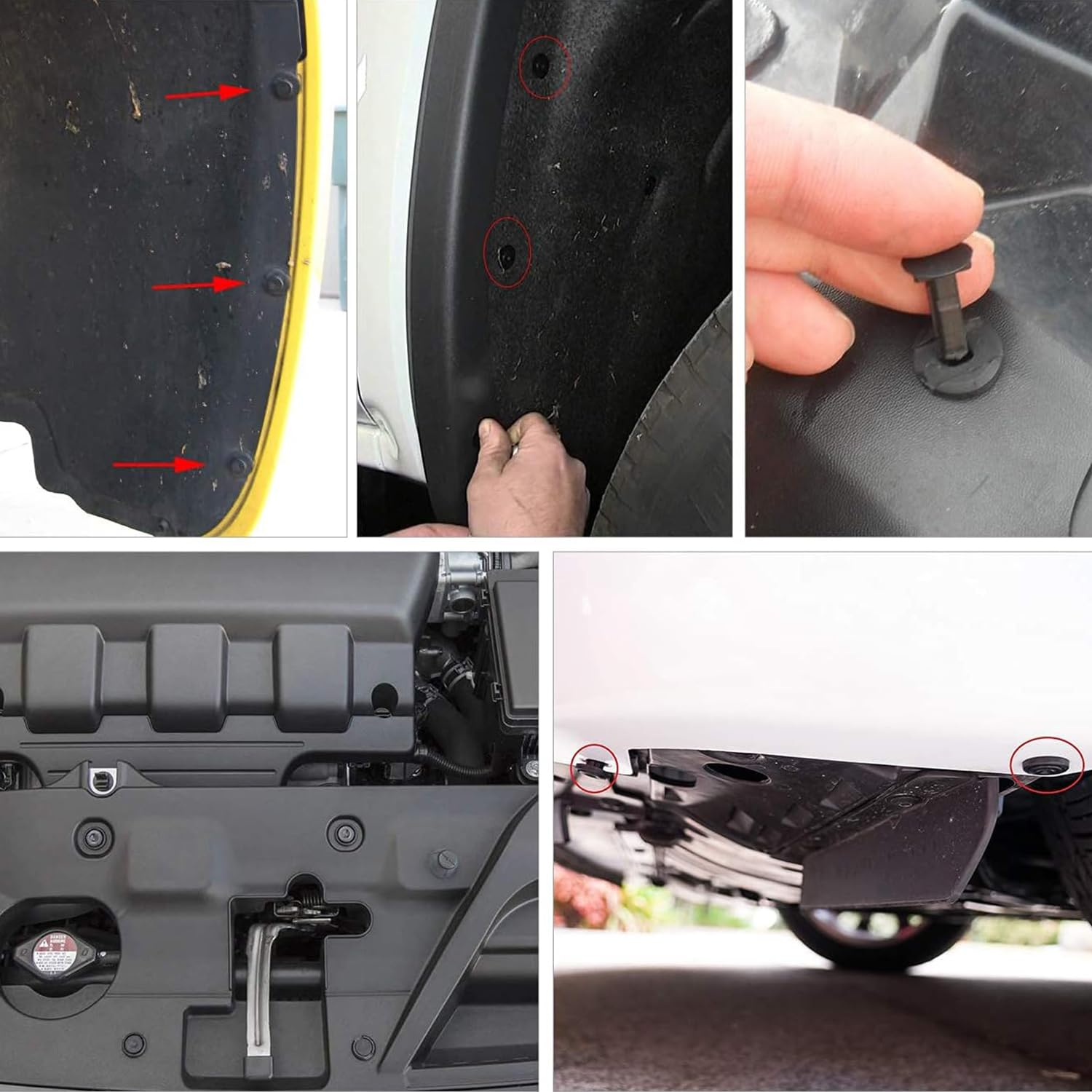 240PCS Bumper Retainer Clips Car Plastic Rivets Fasteners Push Retainer Kit Most Popular Sizes Auto Push Pin Rivets Set -Door Trim Panel Fender Clips for GM Ford Toyota Honda