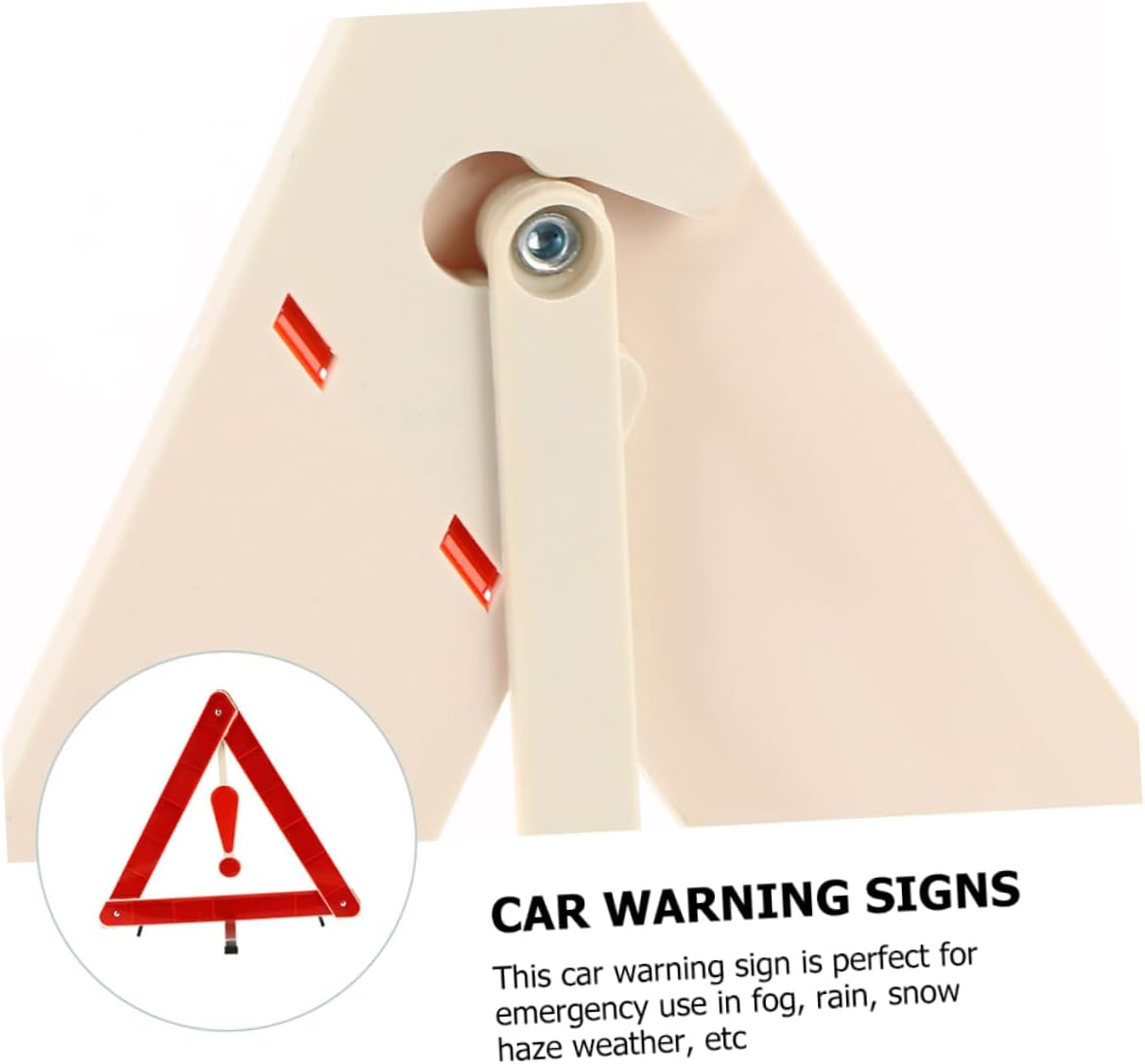 CANIGHT Stable Triangle Design Plastic Material Road Construction Use Warning Sign Car Safety image number 5