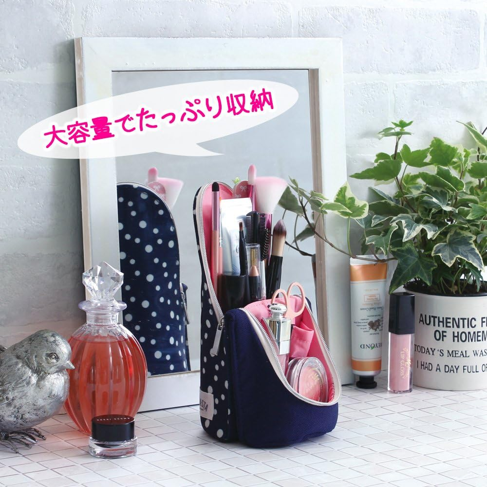 Sonic FD-7169-K Pouch Stand Pouch Master Lil Polka Dot Navy - Navy image number 4