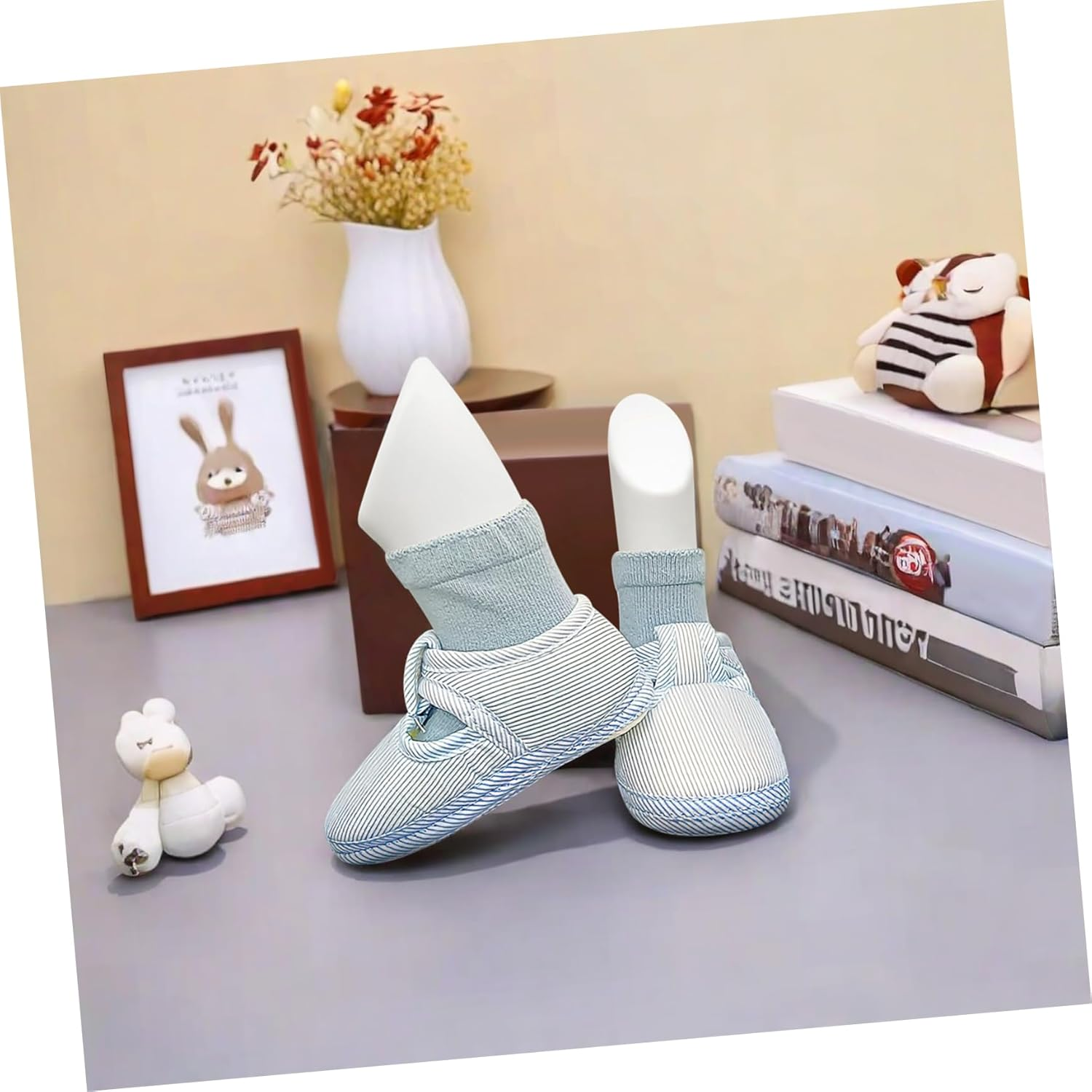4Pcs Toddler Foot Mannequin Shoe Display Plastic Reusable Store Foot Models White and Skin Tone Small 11.5Cm 14Cm Retail Shop Supply image number 1