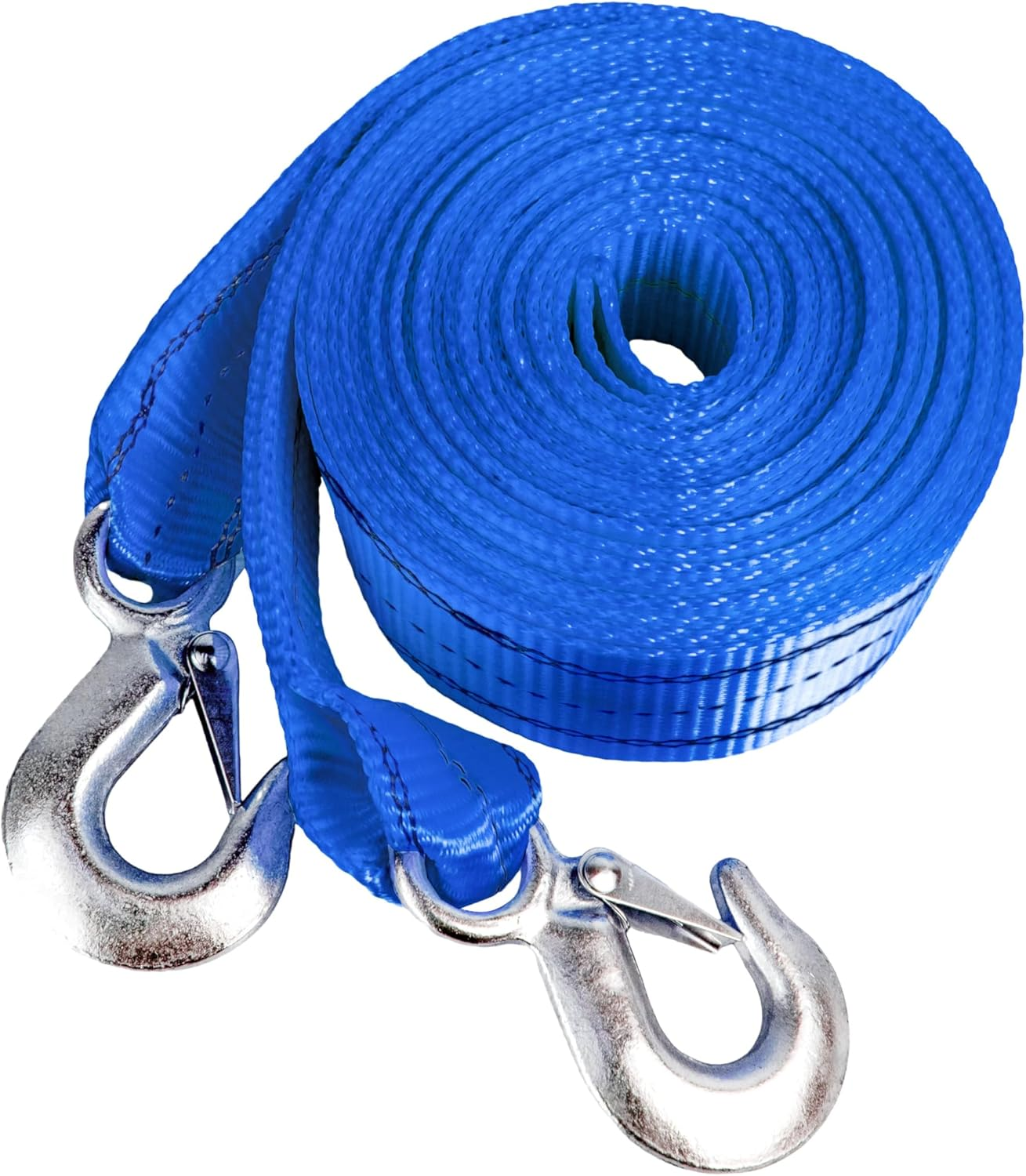 Heavy-Duty Tow Strap with Hooks,10,000Lbs Capacity, Reliable Tow Rope Versatile Applications (2IN X 30FT Blue) image number 2