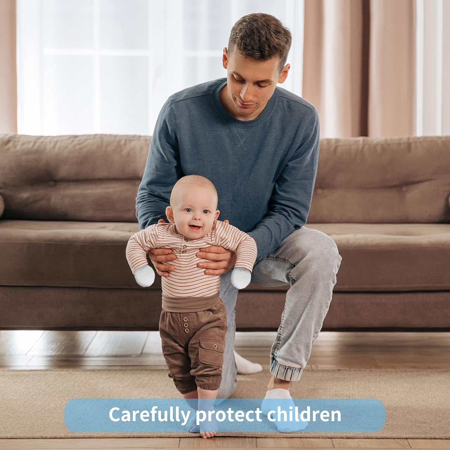 Liwely 12 Pairs Unisex-Baby No Scratch Mittens, 100% Cotton, Solid White image number 3