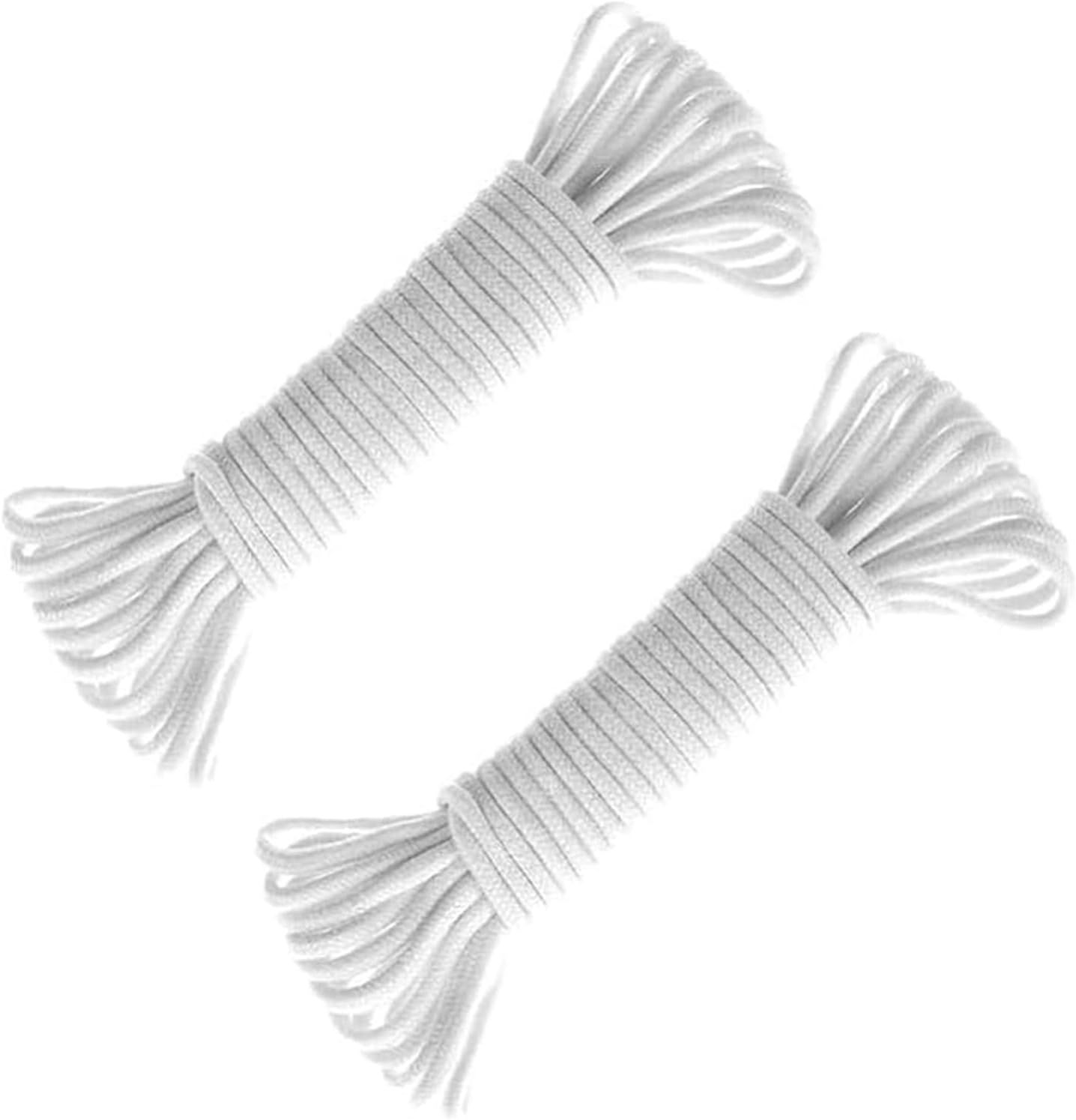 2Pcs 30 Feet Self Watering Capillary Wick Cord, 1/6In Self Watering Rope, Auto Drip Irrigation Water Cotton Rope, Vacation Plant Sitter DIY Self-Watering Planter Potted, Plants Wicking Cord image number 2