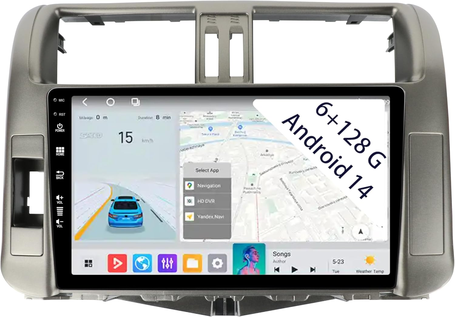 [6+128GB] Keconsing 9" Android 14 Autoradio for Toyota Prado 2010 2011 2012 2013 Radio Screen Carplay, Wireless Car Play GPS Auto Navi Bluetooth Navigation Player Stereo Touchscreen Mirror Link image number 2