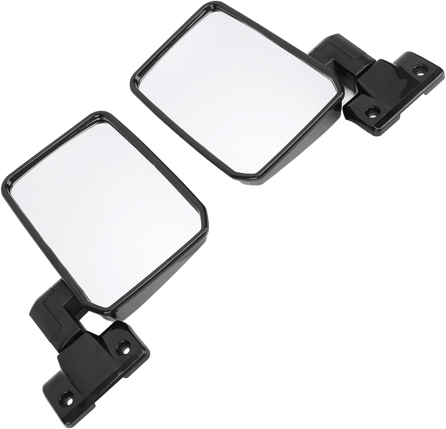 Left Right Door Mirror Set Clear Vision Rearview Mirrors Replacement for Landcruiser 70 75 78 Series 1985-2013 (Long) image number 4