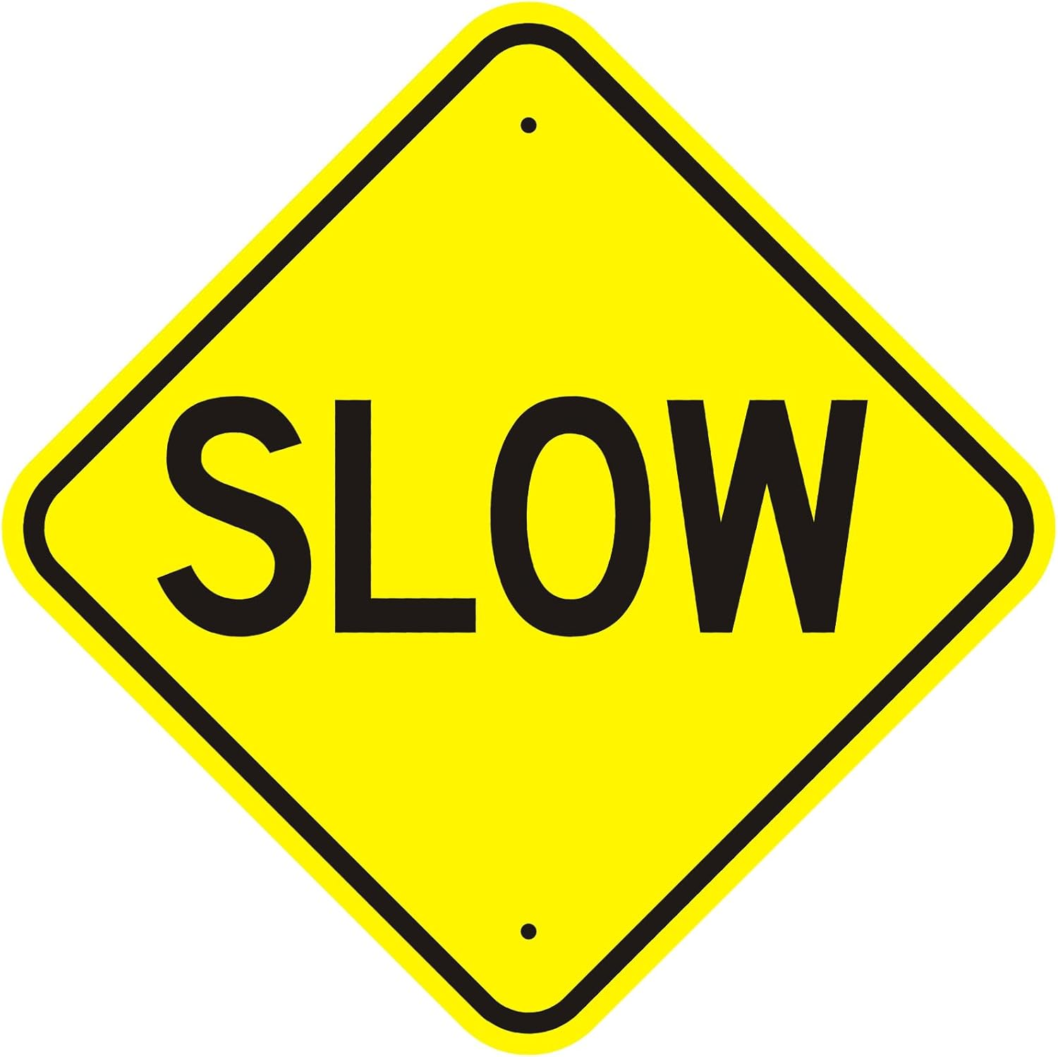Slow down Signs, 12" X 12", Reflective Rust-Free Aluminum, UV & Weatherproof, Easy Mount for Driveways & Streets image number 3