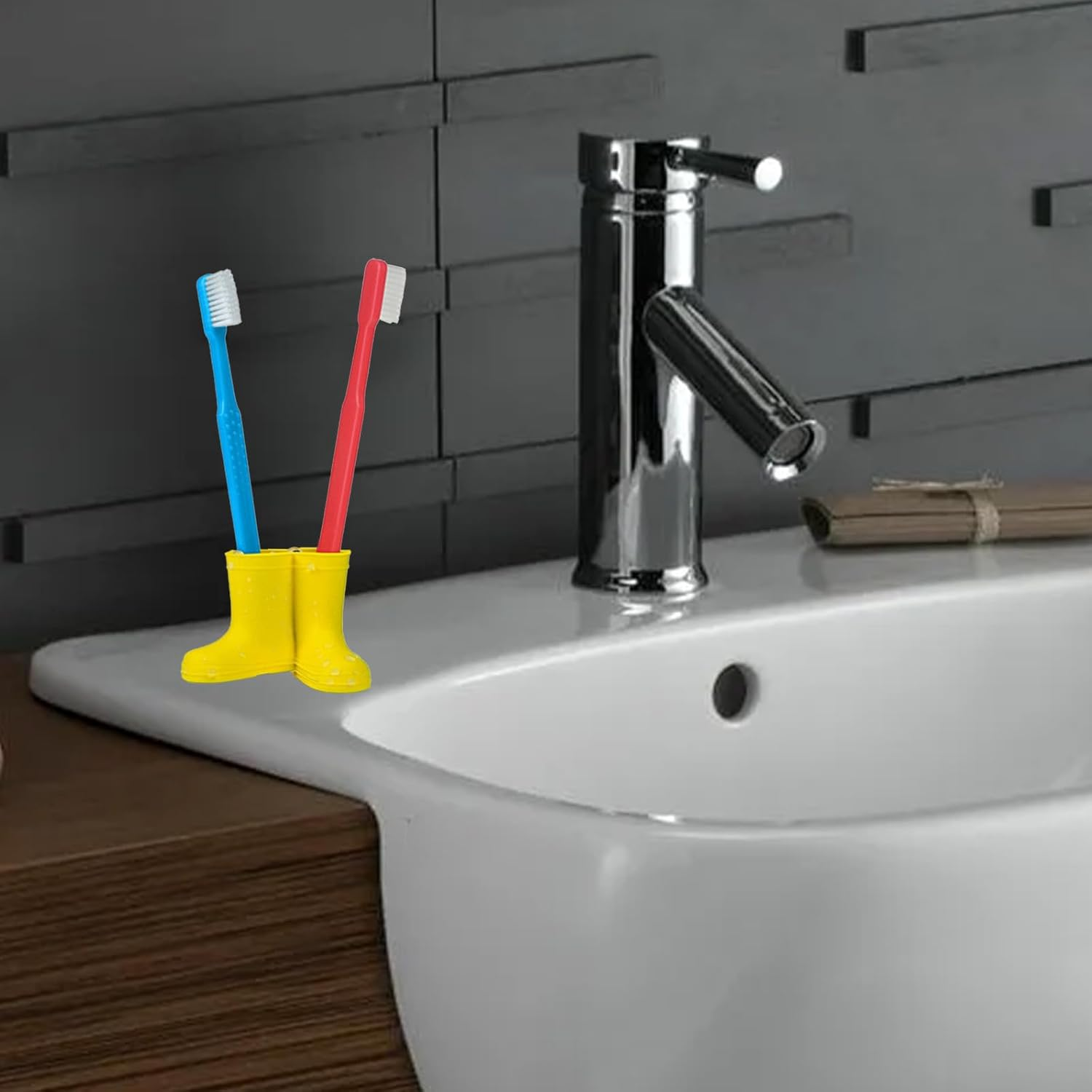 2 Pack Rain Boot Toothbrush Holder image number 1